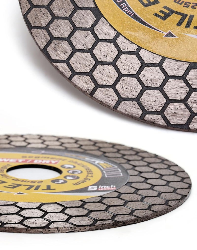 solidure 5“ Grinding Tile Blade Porcelain Diamond Blade Cutting and Grinding for Granite Marble Porcelain Tiles - Image 3